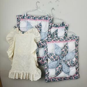 Vintage Quilted Pillow Case Cover Bundle Of 4